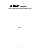 Preview for 1 page of D-Link DXE-810S Manual