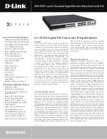 Предварительный просмотр 1 страницы D-Link DXS-3227P - xStack Switch - Stackable Datasheet