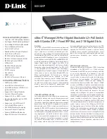 Preview for 1 page of D-Link DXS-3227P - xStack Switch - Stackable Specifications