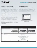 Предварительный просмотр 2 страницы D-Link EasySmart DGS-1100-08 Specifications