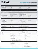 Предварительный просмотр 3 страницы D-Link EasySmart DGS-1100-08 Specifications