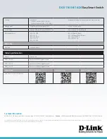 Предварительный просмотр 4 страницы D-Link EasySmart DGS-1100-08 Specifications