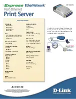 Preview for 2 page of D-Link Epress EtherNetwork DP-301P+ Datasheet