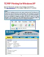 Preview for 18 page of D-Link Epress EtherNetwork DP-301P+ User Manual