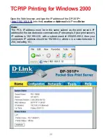 Preview for 26 page of D-Link Epress EtherNetwork DP-301P+ User Manual