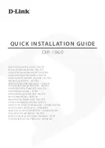 Предварительный просмотр 1 страницы D-Link EXO DIR-1960 Quick Installation Manual