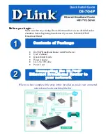 Preview for 1 page of D-Link Express Ethernetwork DI-704P Quick Install Manual
