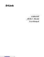 D-Link GLB-802C User Manual preview