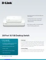 Preview for 1 page of D-Link GO-SW-5E Features & Specifications