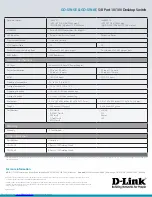 Preview for 3 page of D-Link GO-SW-5E Features & Specifications