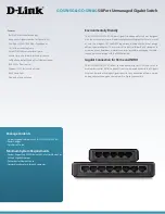 Предварительный просмотр 2 страницы D-Link GO-SW-5G Technical Specifications