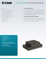 Предварительный просмотр 2 страницы D-Link GO-SW-5GE Specifications