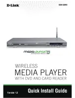 Preview for 1 page of D-Link MediaLounge DSM-320RD Quick Install Manual