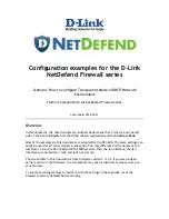 Preview for 1 page of D-Link NetDefend DFL-800 Quick Manual / User Manual