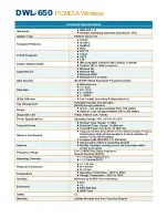 Предварительный просмотр 2 страницы D-Link PCMCIA WIRELESS ASAPTER DWL-650 Specifications