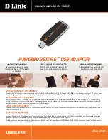 D-Link RANGEBOOSTER G WUA-2340 Specifications preview