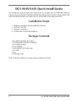 Preview for 2 page of D-Link SECURICAM DCS-5605 Quick Install Manual