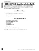 Preview for 2 page of D-Link SECURICAM DCS-5635 Quick Installation Manual