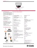 Preview for 2 page of D-Link SECURICAM DCS-6511 Specifications