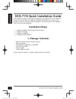 Preview for 2 page of D-Link SECURICAM DCS-7110 Quick Installation Manual