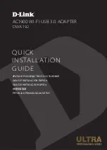 D-Link Ultra Performace Series Quick Installation Manual preview