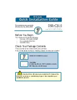 Предварительный просмотр 1 страницы D-Link VisualStream DSB-C310 Quick Installation Manual