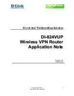 Предварительный просмотр 1 страницы D-Link Wireless VPN Router DI-824VUP Application Note