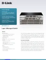 Preview for 1 page of D-Link xStack DES-3200-28 Datasheet