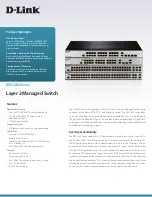 D-Link xStack DES-3200-28P Datasheet предпросмотр