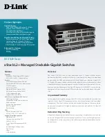 Предварительный просмотр 1 страницы D-Link xStack DGS-3420-28SC Specifications