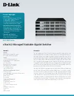 D-Link xStack DGS-3620-28TC Specifications предпросмотр