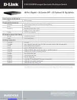 Preview for 3 page of D-Link xStack DXS-3350SR Specifications