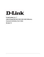 Preview for 1 page of D-Link xStack Storage DSN-4000 Series Cli User'S Manual