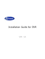 Preview for 1 page of D-MAX DVR Installation Manual