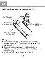 Preview for 6 page of D-Parts B-Speech Tx2 User Manual