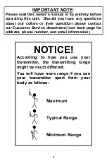 Preview for 2 page of D.T.Systems RedHead RH Pro 1000 Owner'S Manual