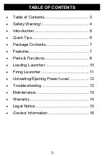 Preview for 3 page of D.T.Systems SUPER PRO Dummy Launcher Owner'S Manual