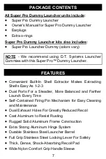 Preview for 7 page of D.T.Systems SUPER PRO Dummy Launcher Owner'S Manual