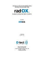 D-tect Systems rad-DX Installation And Operating Instructions Manual preview