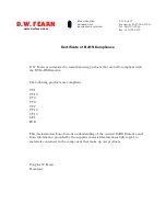 Preview for 3 page of D.W. Fearn VT-12 Operating Instructions Manual