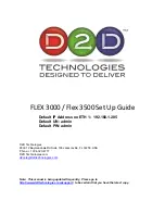 Preview for 1 page of D2D FLEX 3000 Setup Manual