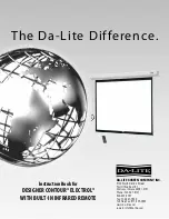 Preview for 1 page of Da-Lite DESIGNER CONTOUR ELECTROL Series Manual