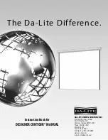 Da-Lite DesIgner Contour Manual Instruction Book preview