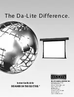 Da-Lite Designer Da-Tab Electrol Instruction Book preview