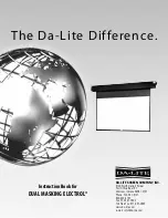 Da-Lite Dual Masking Electrol Instruction Book preview