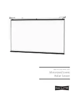 Предварительный просмотр 1 страницы Da-Lite Motorized Scenic Roller Screen Instruction Book