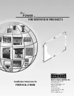 Da-Lite PERM WALL FRAME Installation Instructions preview