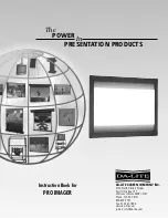 Preview for 1 page of Da-Lite PRO IMAGER Instruction Book