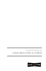 Da-Lite Safety Belt A-552 Customer Instruction Booklet preview