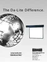 Da-Lite senIor electrol Instruction Book preview
